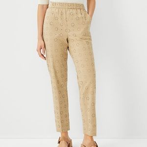 Eyelet Easy Ankle Pant, Large